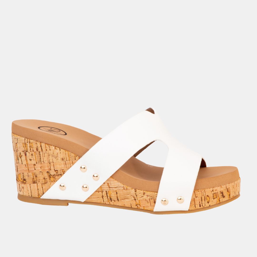 Allyson Cross Strap Wedge