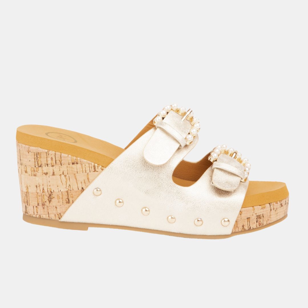 Brianna Women's Cork Design Wedge Platform