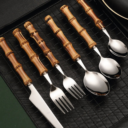 Bamboo Flatware Place Set of 4