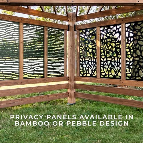 Backyard Discovery Verona Wooden Cabana Pergola with Bamboo Privacy Panels - ShopElegancyPatio, Lawn & GardenBackyard Discovery Verona Wooden Cabana Pergola with Bamboo Privacy Panels