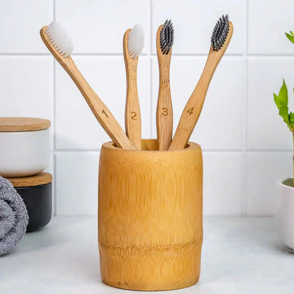 Bamboo Toothbrush Set 4 - Pack - Eco - Friendly, Biodegradable - ShopElegancyToothbrushBamboo Toothbrush Set 4 - Pack - Eco - Friendly, Biodegradable - ShopElegancy
