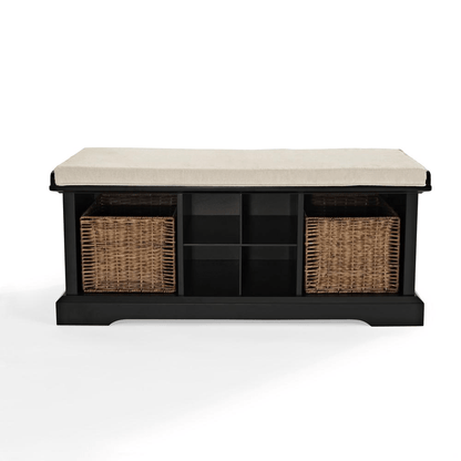 Brennan Storage Bench Black/Tan - Bench, 2 Bamboo Wicker Baskets - ShopElegancy710244200370DefaultBrennan Storage Bench Black/Tan - Bench, 2 Bamboo Wicker Baskets