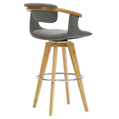 Darwin Fabric Swivel Bamboo Bar Stool - ShopElegancy842587122160DefaultDarwin Fabric Swivel Bamboo Bar Stool