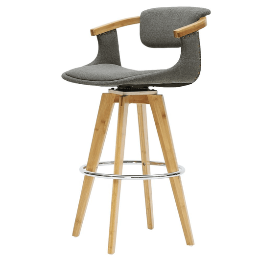 Darwin Fabric Swivel Bamboo Bar Stool - ShopElegancy842587122160DefaultDarwin Fabric Swivel Bamboo Bar Stool