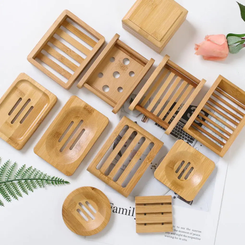 ShopElegancy™ Wooden Bamboo Soap Dish - ShopElegancy