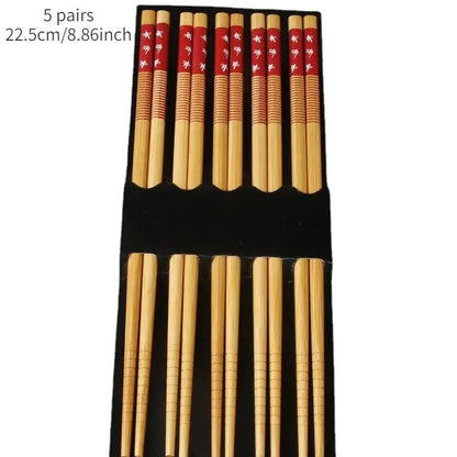 Eco - Friendly Bamboo Chopsticks - ShopElegancyUtensilsBrown12 - 5 pairEco - Friendly Bamboo Chopsticks