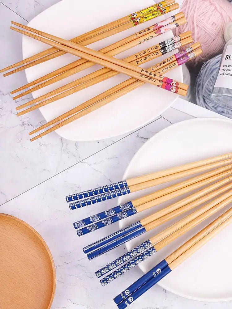 Eco - Friendly Bamboo Chopsticks - ShopElegancyUtensilsBrown12 - 5 pairEco - Friendly Bamboo Chopsticks