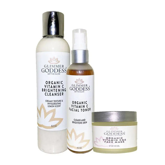 Vitamin C Brighter Skin Organic Skin Care 3 Step Cleansing Kit - ShopElegancy