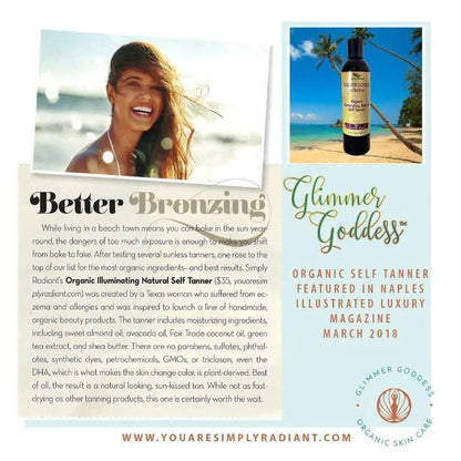 GLIMMER GODDESS® Organic Sunless Tanning Lotion - ShopElegancyTanning LotionRegular8 ozOrganic Sunless Tanning Lotion - ShopElegancy