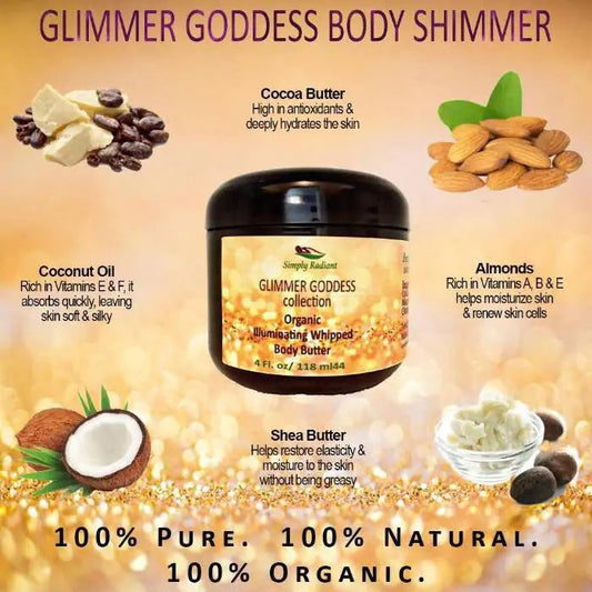 GLIMMER GODDESS® Organic Whipped Bronzing Body Butter - ShopElegancyBronzeSubtle - Level 1Organic Whipped Bronzing Body Butter - ShopElegancy