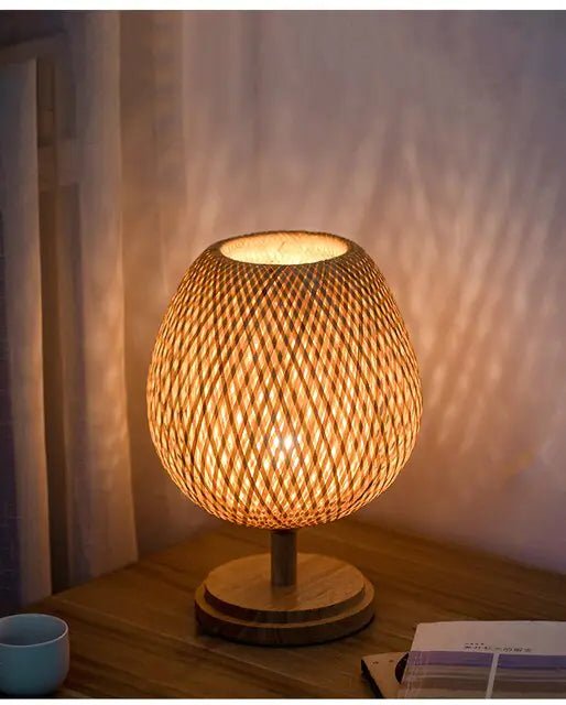 Handmade Bamboo Rattan Table Lamp - ShopElegancyLampShort D23xH36cmEU PlusHandmade Bamboo Rattan Table Lamp