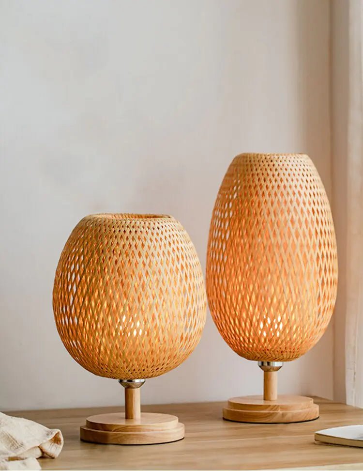 Handmade Bamboo Rattan Table Lamp - ShopElegancyLampShort D23xH36cmEU PlusHandmade Bamboo Rattan Table Lamp