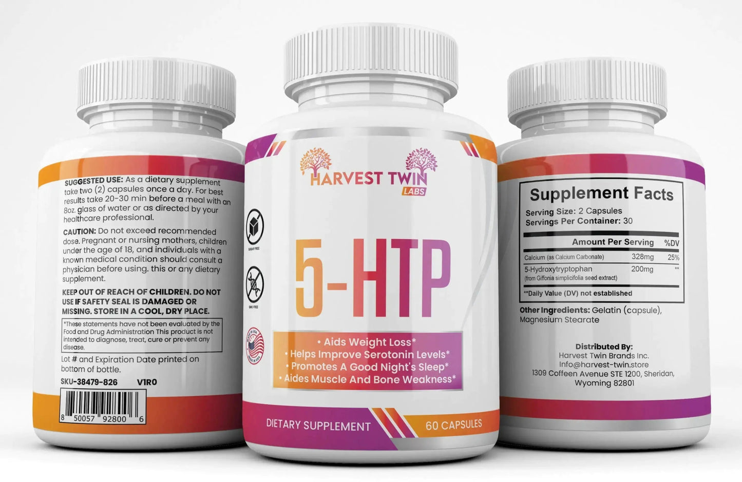 Harvest Twin Labs 5 - HTP Mood Enhancer + 3 Pack Gets FREE GIFT - ShopElegancyMood Enhance1 Pack5 - HTP Mood Enhancer Supplement for Increased Serotonin Levels - ShopElegancy