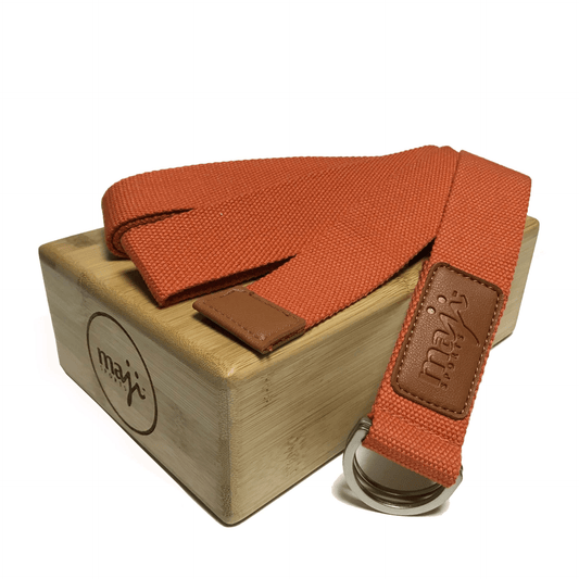 Maji Sports Bamboo Yoga Block & Strap Combo - ShopElegancy608597692679OrangeMaji Sports Bamboo Yoga Block & Strap Combo