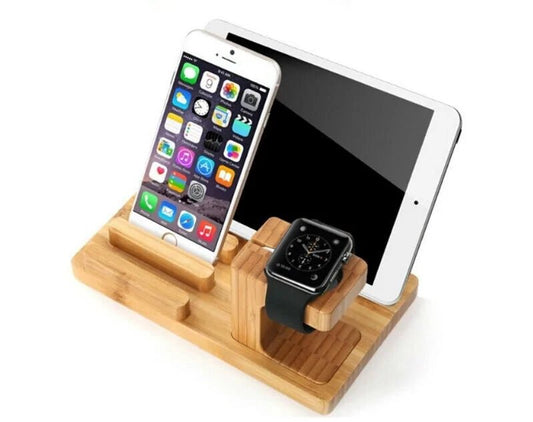 Natural Bamboo Charging Dock - ShopElegancyBrown38 / 42 MMNatural Bamboo Charging Dock