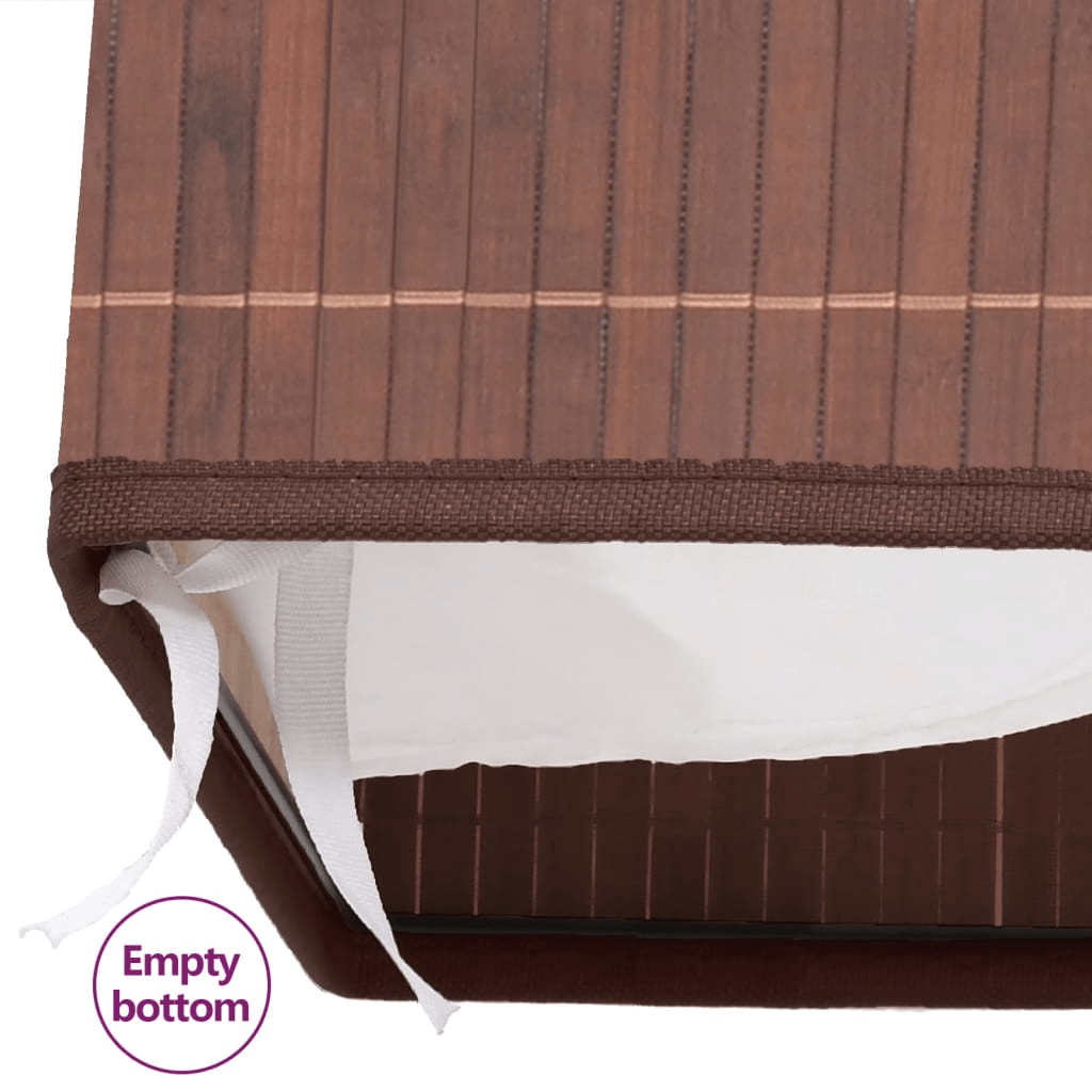 vidaXL Bamboo Laundry Bin Rectangular Brown - ShopElegancy8718475587279BrownvidaXL Bamboo Laundry Bin Rectangular Brown