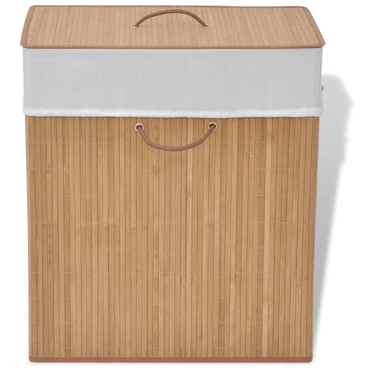 vidaXL Bamboo Laundry Bin Rectangular Natural - ShopElegancy8718475964230BrownvidaXL Bamboo Laundry Bin Rectangular Natural